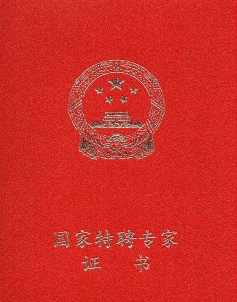 National Distinguished Expert Certificate