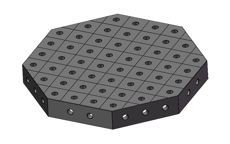 Octagonal welding table