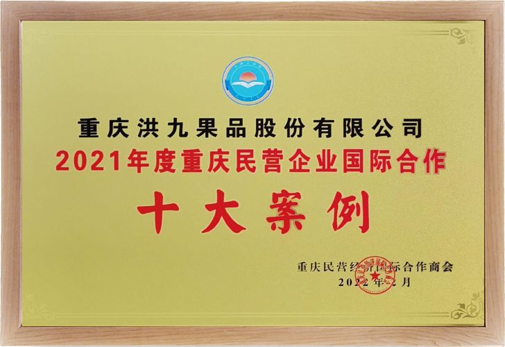 2021年度重庆民营企业国际合作十大案例 2021年度重庆民营企业国际合作十大案例