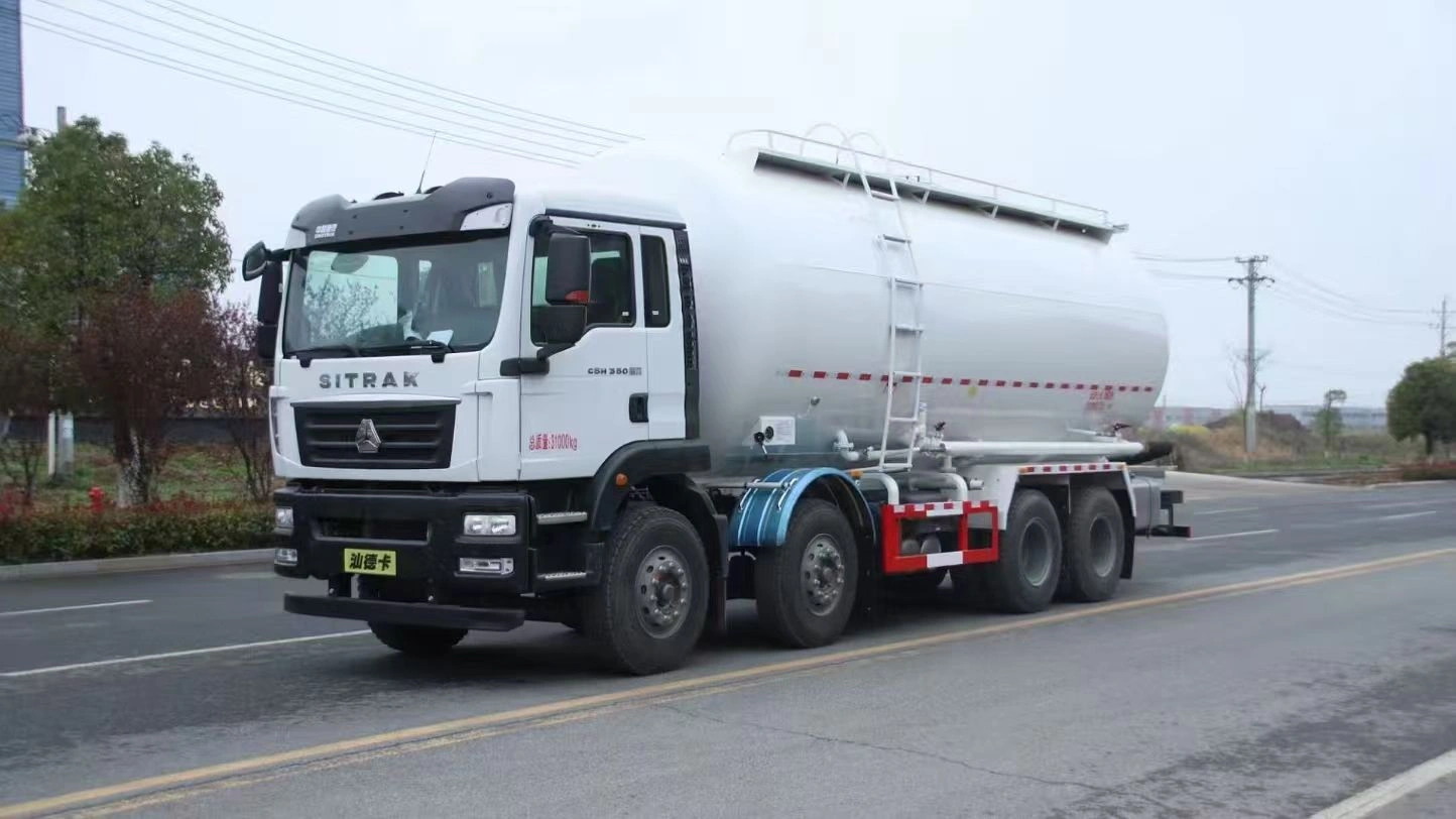 8X4 Sinotruk low-density powder and granular material transport truck