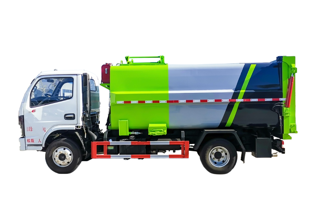 Dongfeng 7.5 cubic side-mounted compression garbage truck