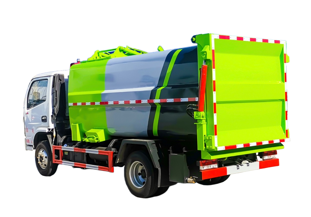 Dongfeng 7.5 cubic side-mounted compression garbage truck