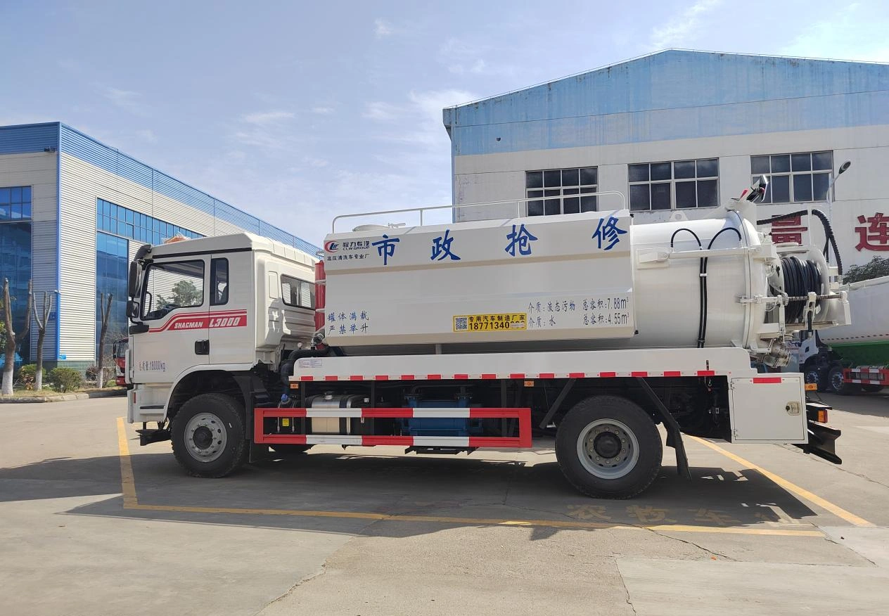 14-cubic-meter Shaanxi Automobile sewage cleaning and suction truck