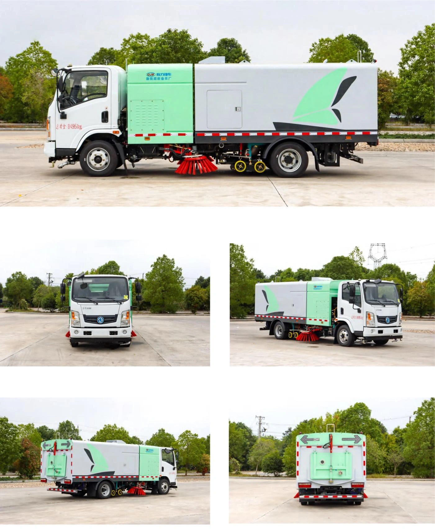10 cubic meter pure electric washing and sweeping vehicle