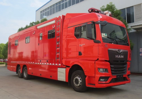 German MAN communication and command fire truck