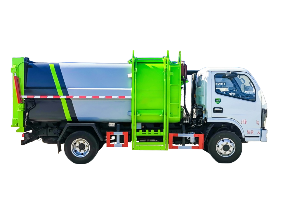 Dongfeng 7.5 cubic side-mounted compression garbage truck