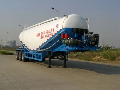 58 cubic meter powder and granular material transport semi-trailer