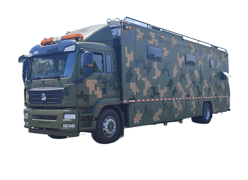 Military camouflage command vehicle