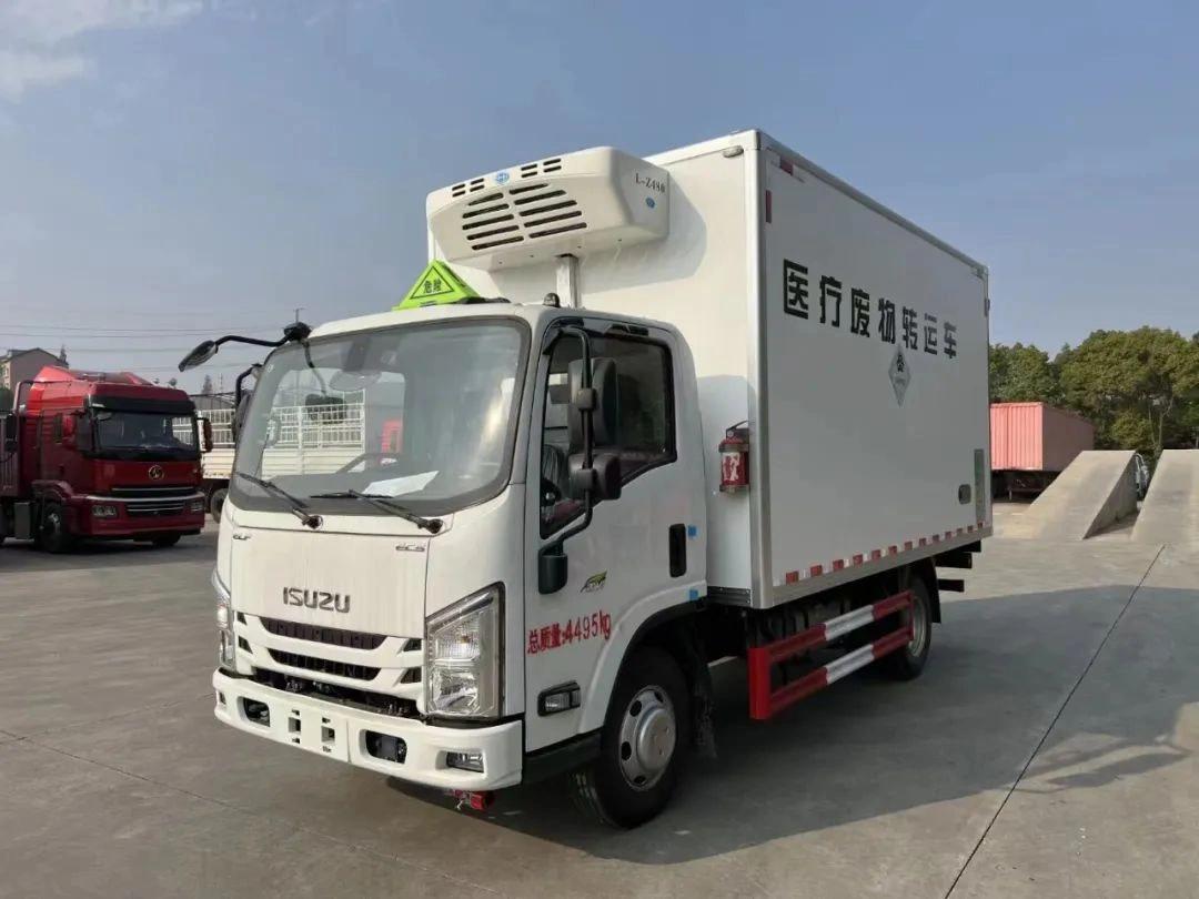 Isuzu medical waste transfer truck