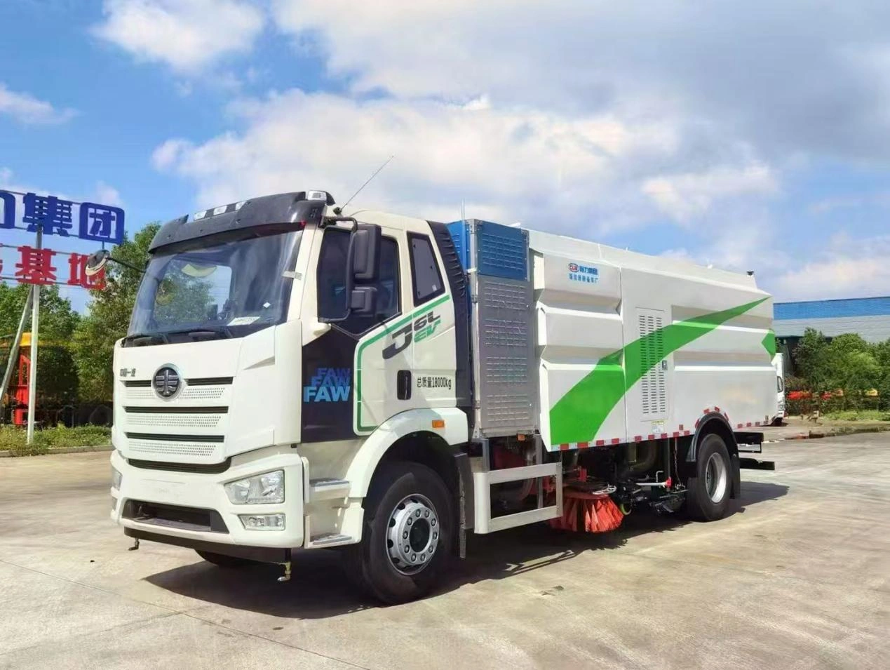 Jiefang electric-powered sweeper truck