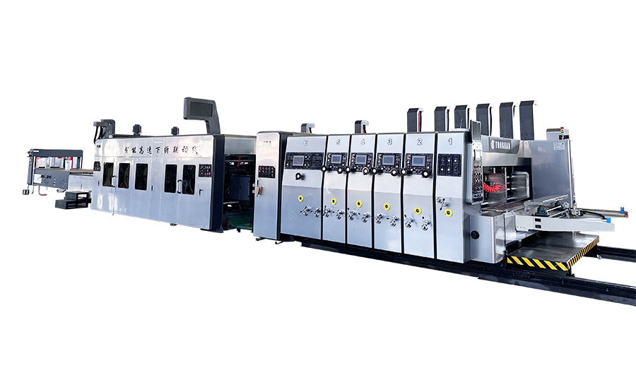 TB-FLINE Automatic Printing Die cutting with slotter attachment & Folder Gluer PP Strapping INLINE
