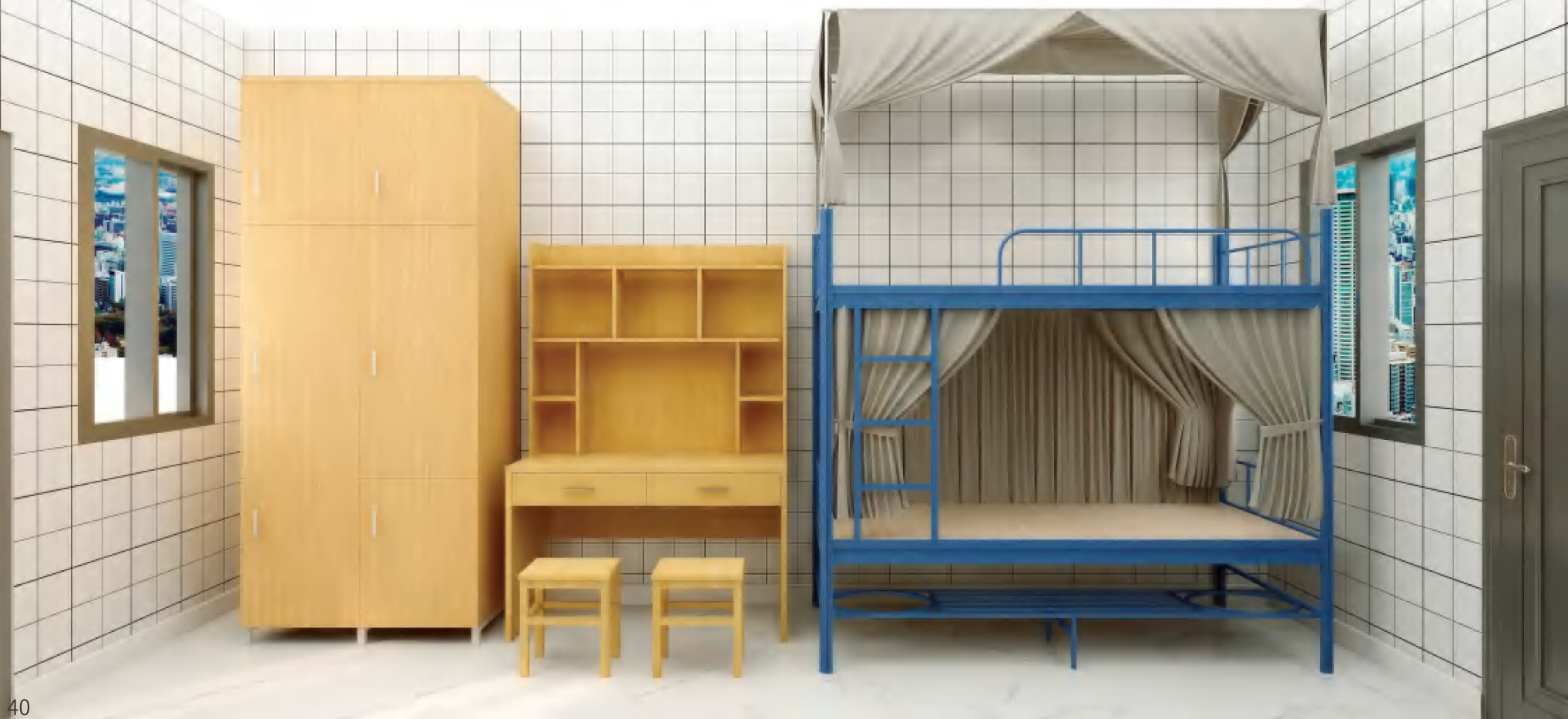双层床组合家具