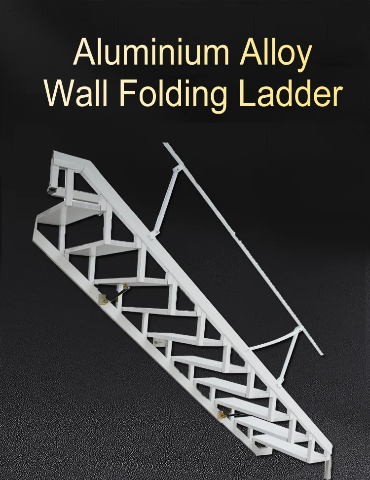 Customized Aluminium Alloy Collapsible Folding Stairs Against Wall