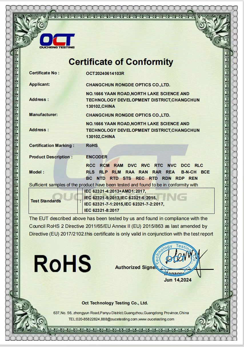 RoHS Certifications RoHS Certifications