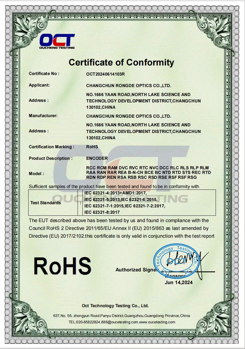 RoHS Certifications RoHS Certifications