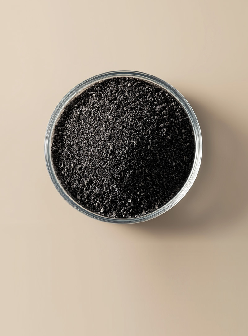 Potassium humate from mineral sources