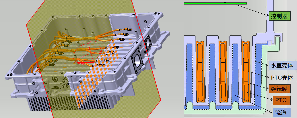  PTC Heater Heat Exchanger Assembly 