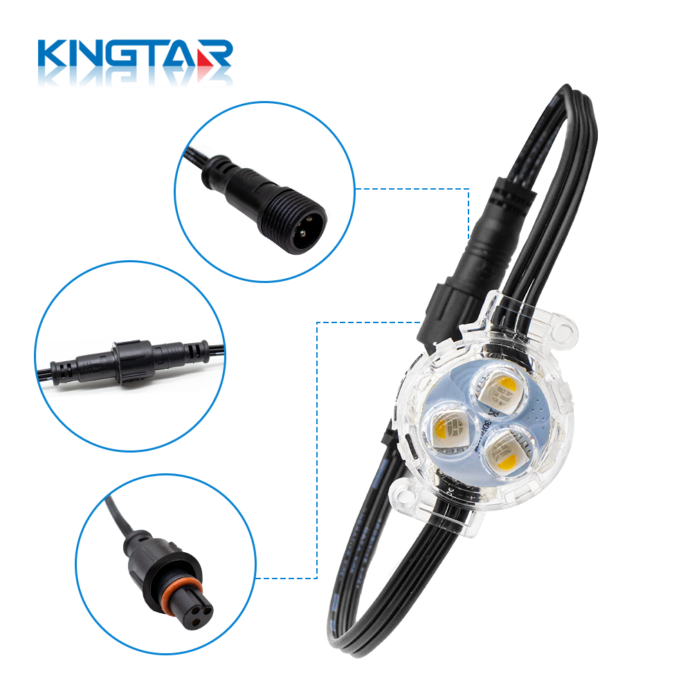 Permanent programmable christmas light 30mm RGBW
