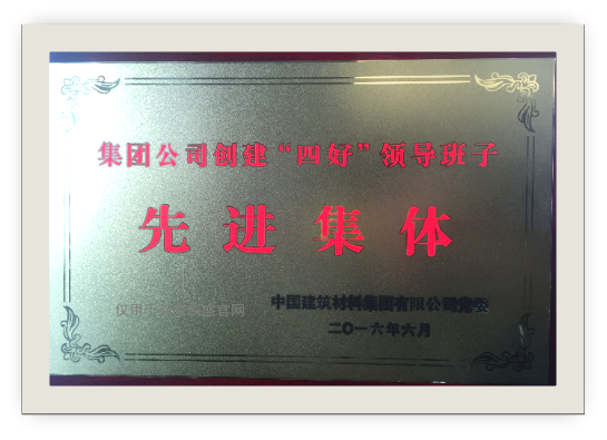 中國建材集團“四好”領(lǐng)導(dǎo)班子先進集體