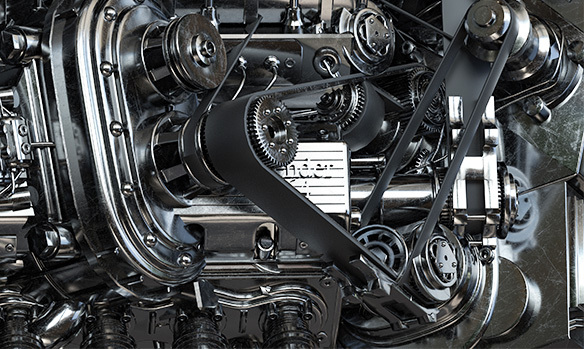 Mechanical design transmission V-belt structure