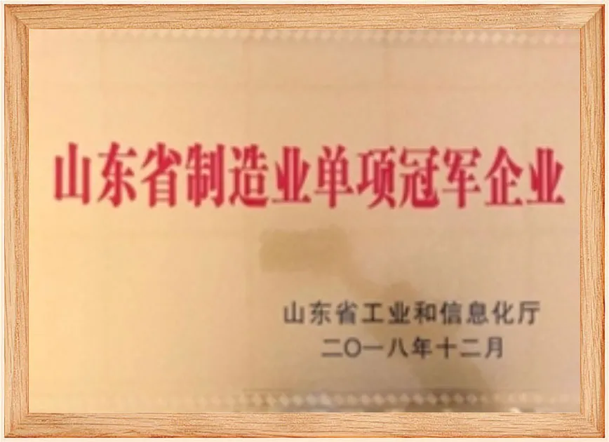 山东省制造业单项冠军企业