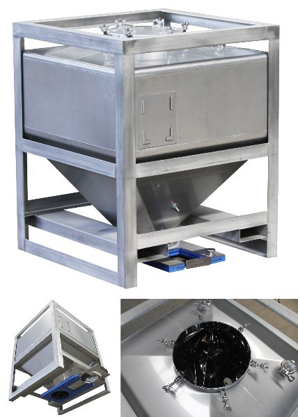 stainless steel powder container