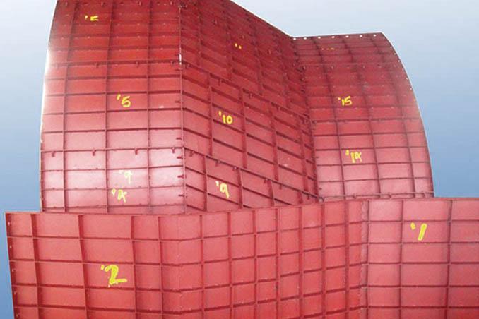 Irregular combination steel formwork