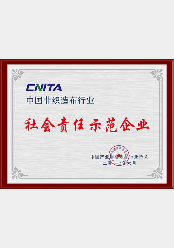 中国非织造布行业社会责任示范企业