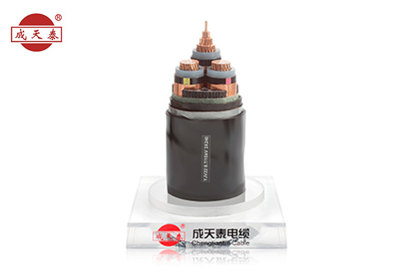 Copper core, XLPE insulated, steel tape armored PVC sheathed power cable