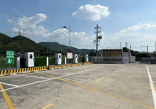 A fast charging station in Hangzhou, Zhejiang
