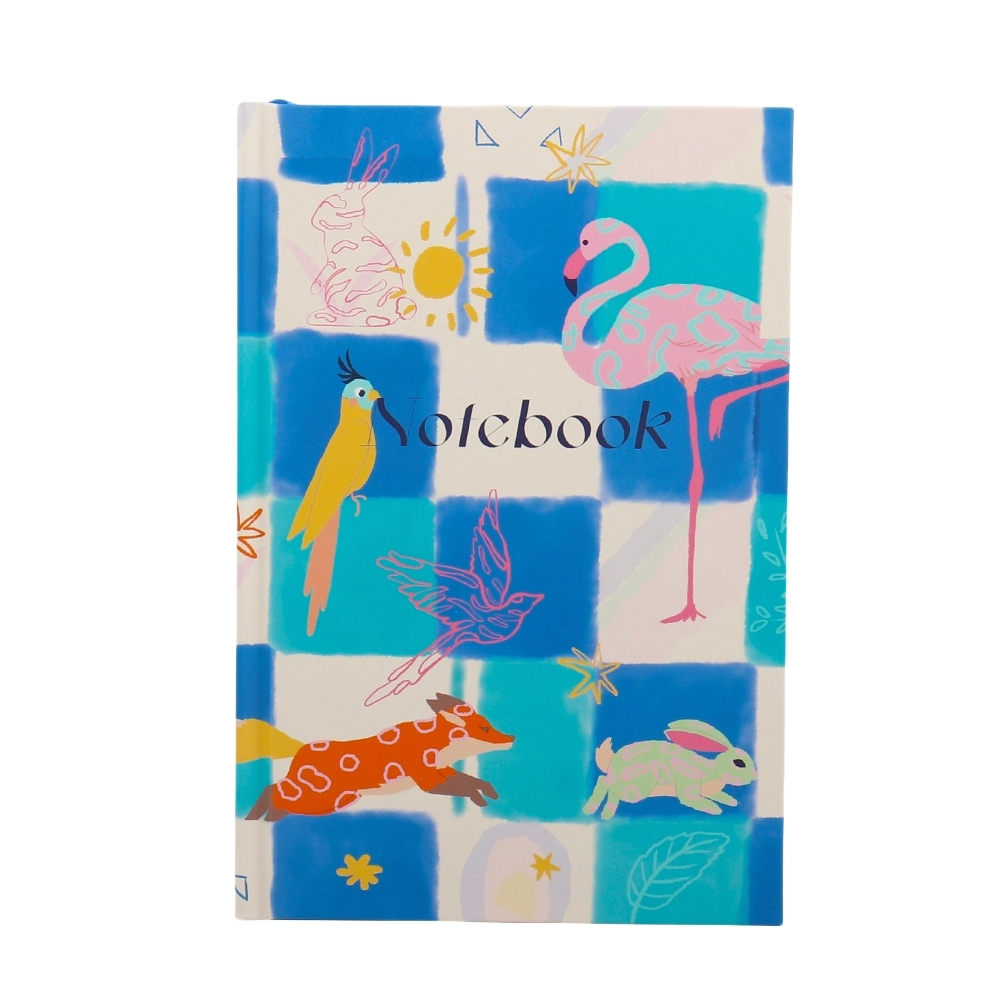 Customizable A5 Adorable Animal Pattern Notebook