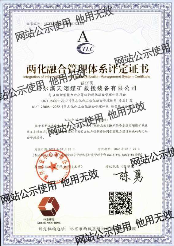 Сертификат оценки системы управления интеграцией
