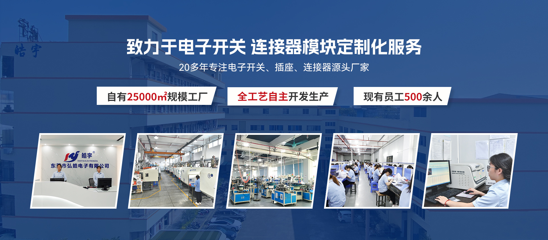 致力于电子开关 连接器模块定制化服务