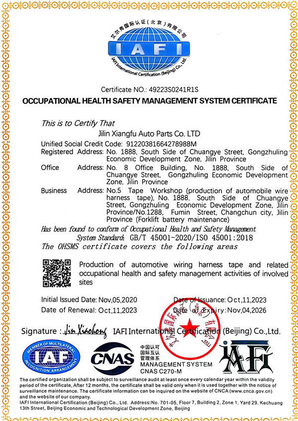 Occupational Health and Safety Management System Occupational Health and Safety Management System