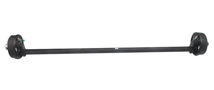 Downward-suspended horse trailer axle