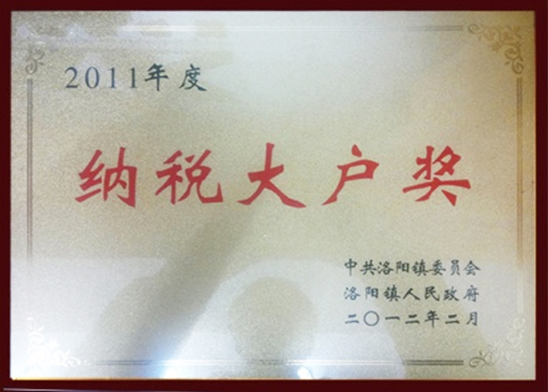 Large tax payer award