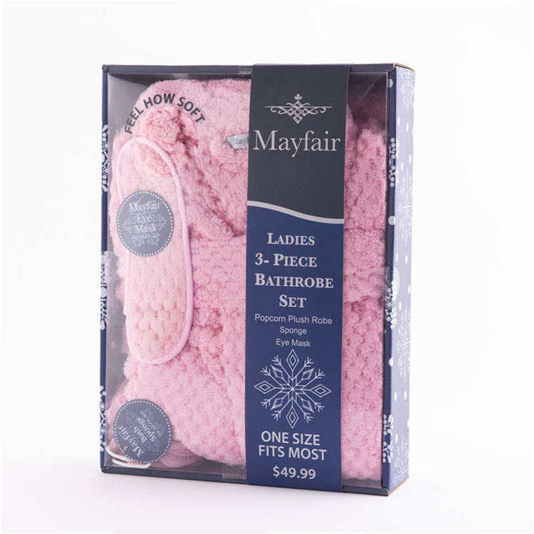 ORT3CS04: Robe Eye Mask Sponge 3 PCS Spa Set