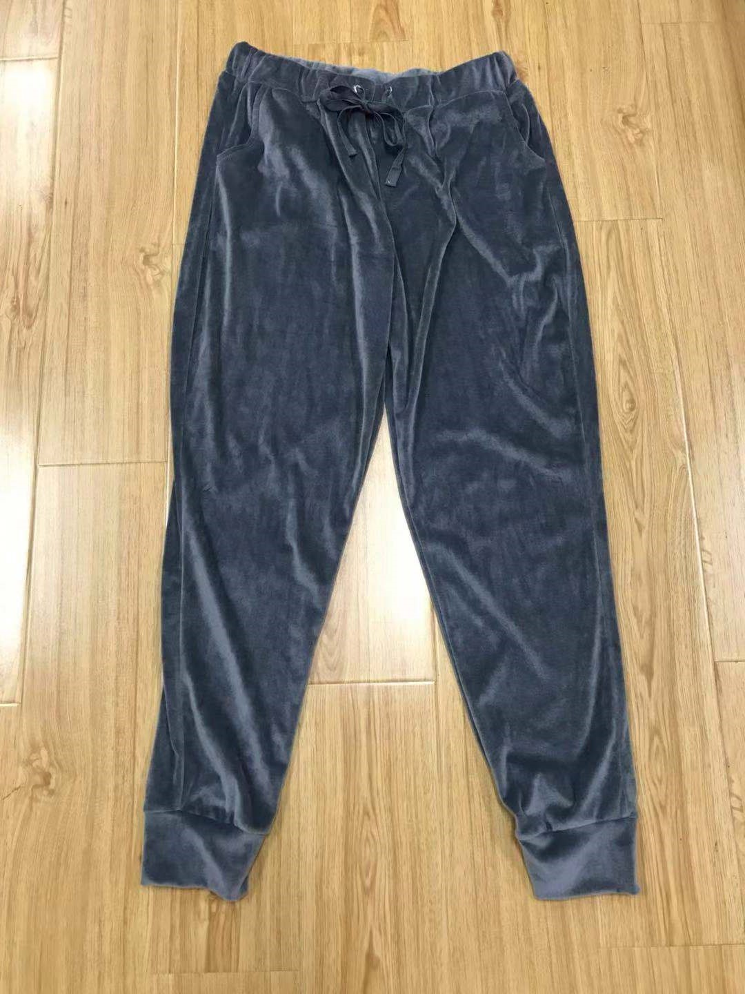 casual jogger pants velvet jogger