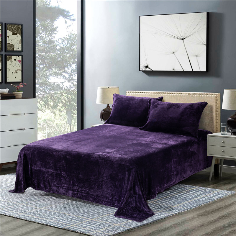 flannel fleece bed sheet set
