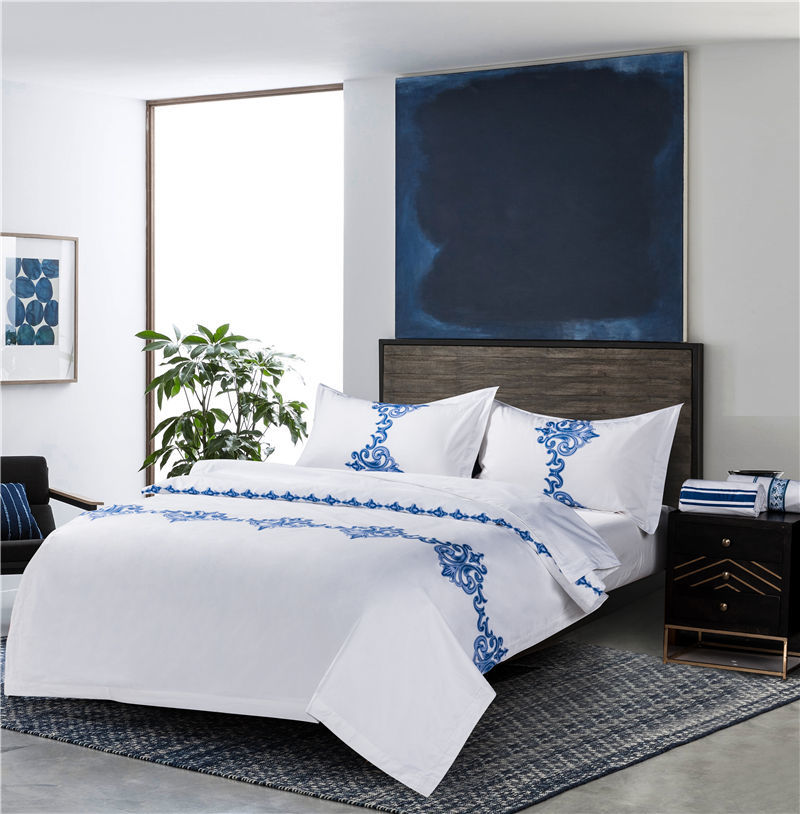 ORT5MM9：Yarn Dye Cotton Sateen Duvet Cover Set