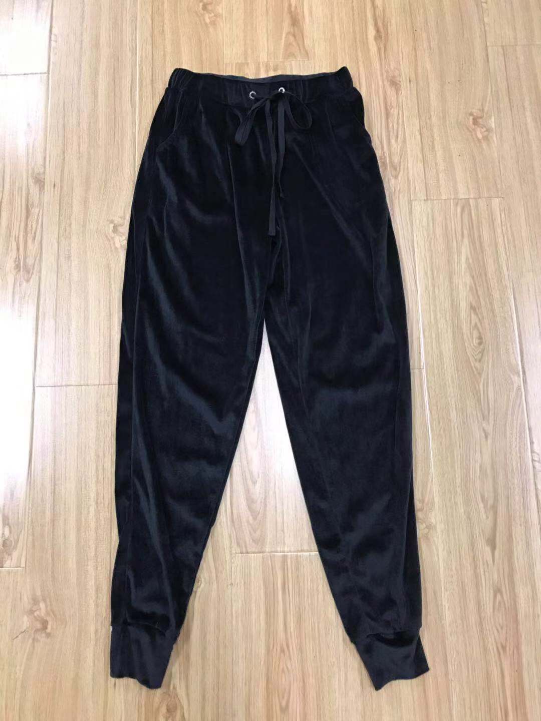 casual jogger pants velvet jogger