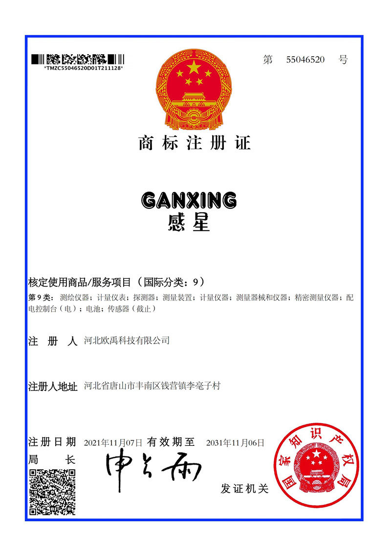 Trademark Registration Certificate