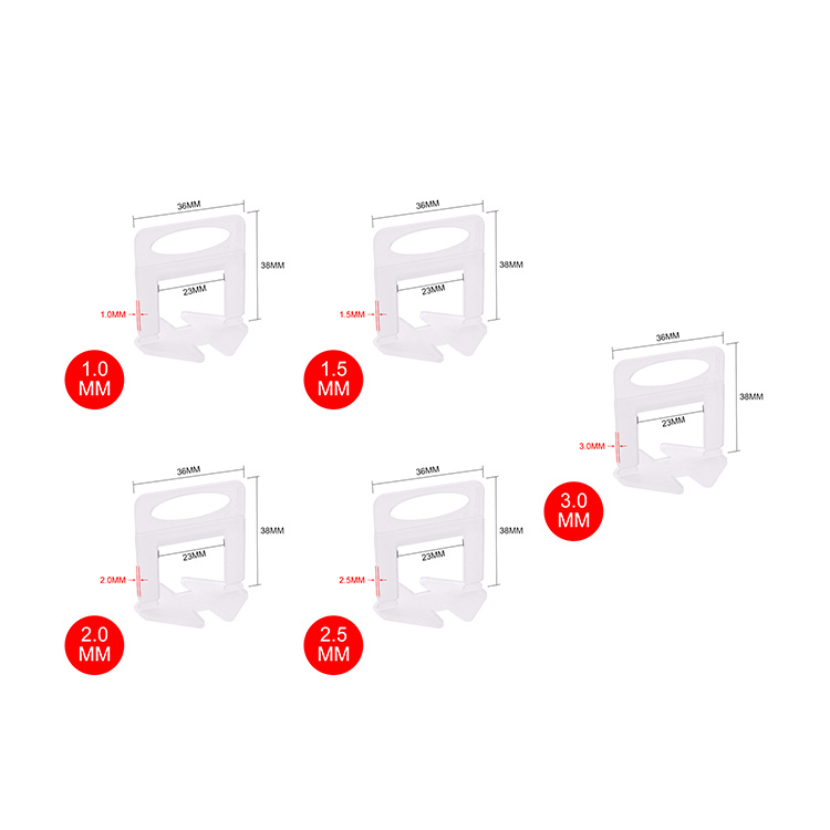 DEYI  1/32 Inch 1mm Sistema De Nivelacion Easy Tile Leveling System Wedges Clips