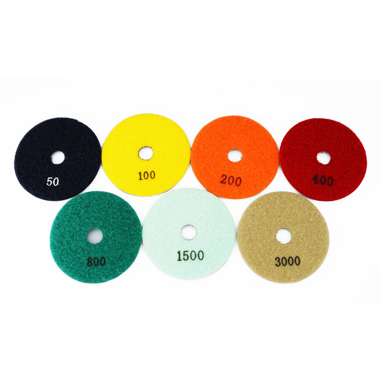 Dry Used Flexible Diamond Polishing Pads for Angle Grinder Engineered Stone Granite Marble Quartz Stone Grinding Tools
