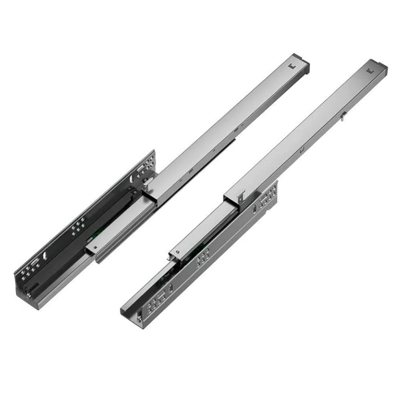 Three synchronized hidden buffer rails (with handles)