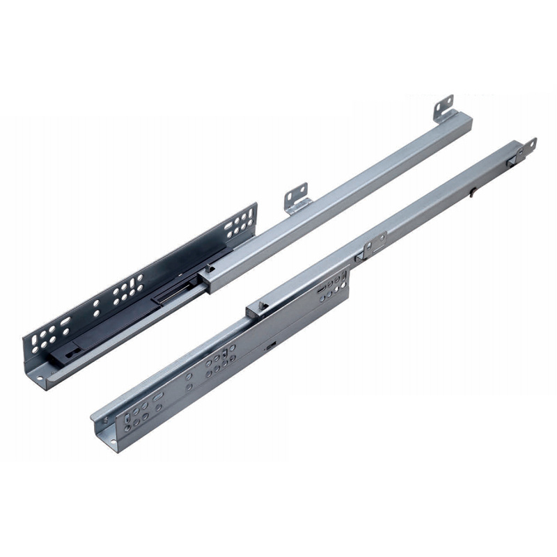 ZM-2T-04A Non perforated two section bottom cushion ball slide rail