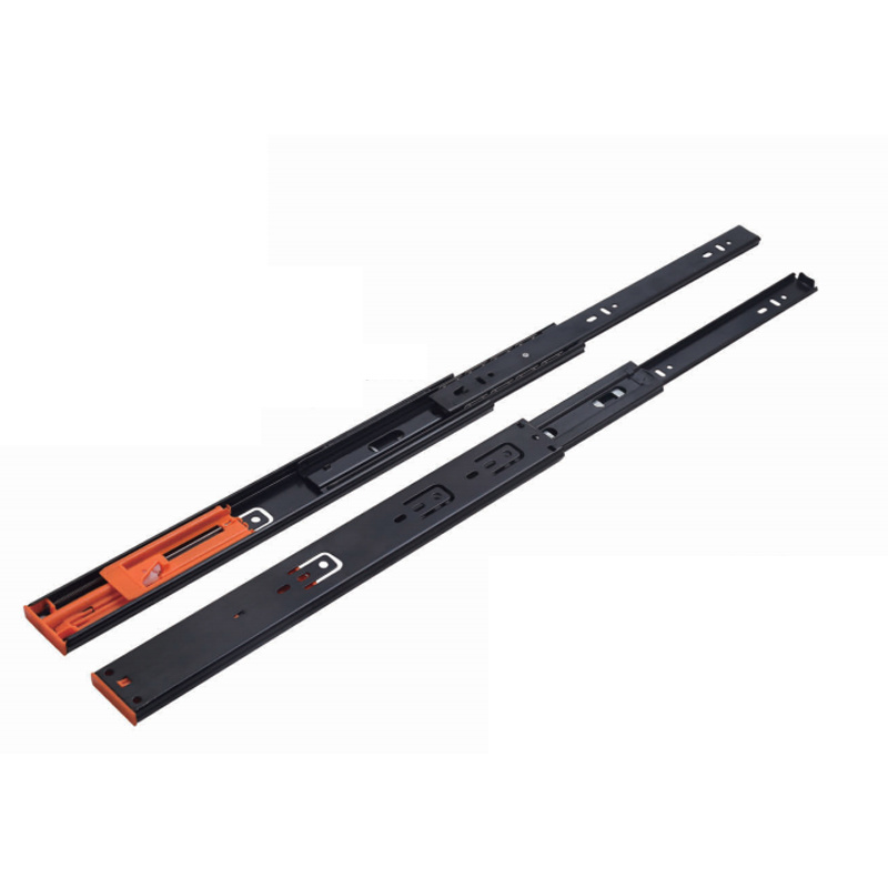 ZM-4519 45mm fully pull-out buffer three section steel ball slide rail
