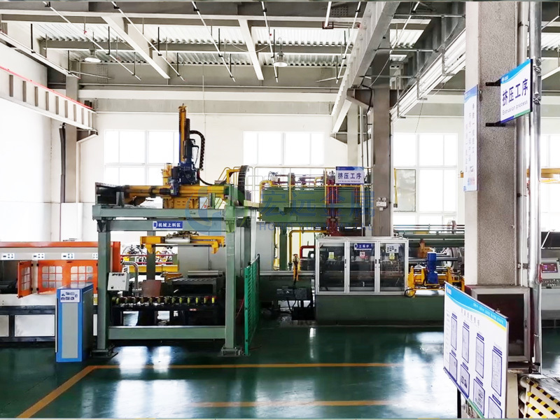 Round pipe extrusion line