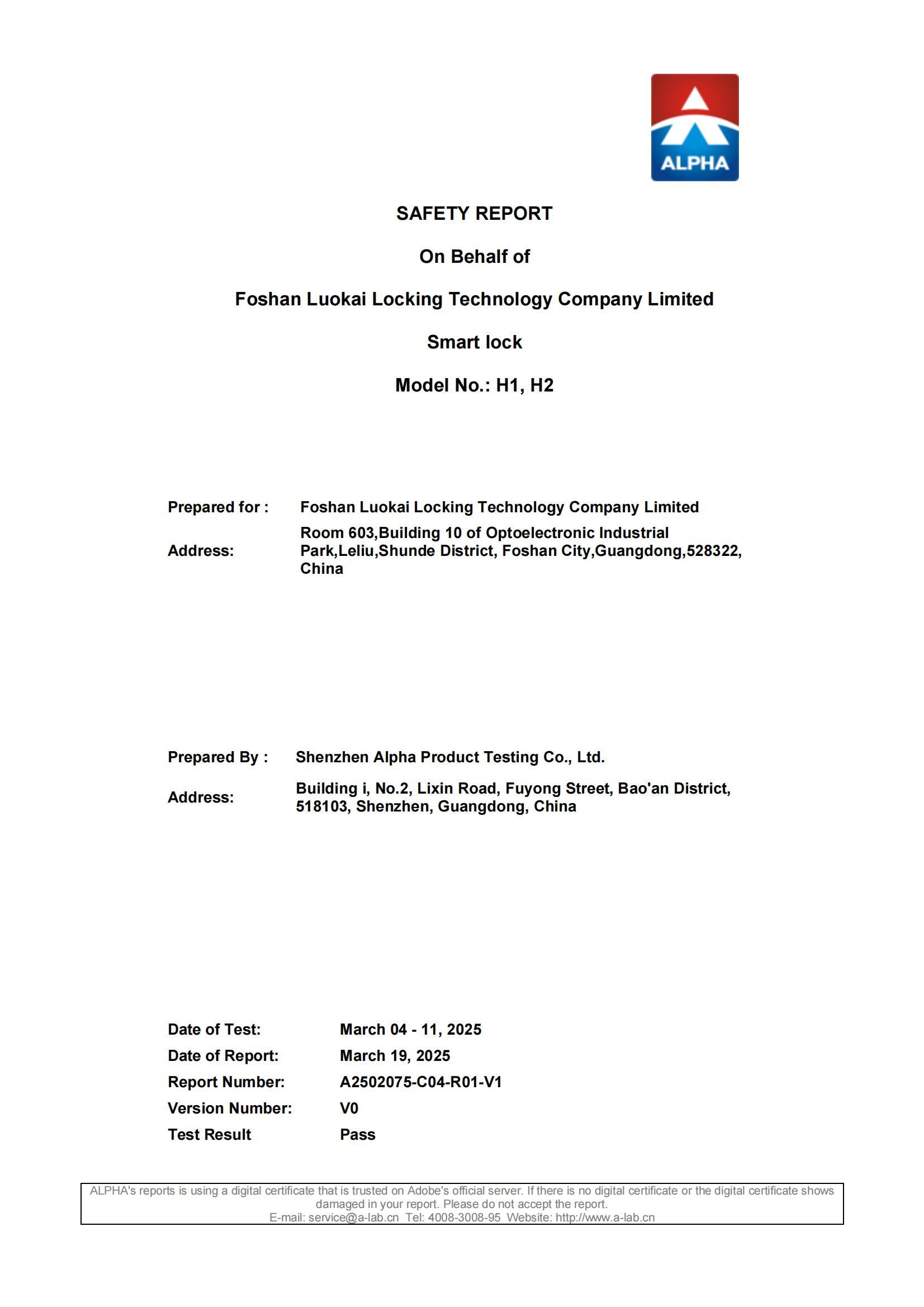 H2 CE Safety Report EN62368