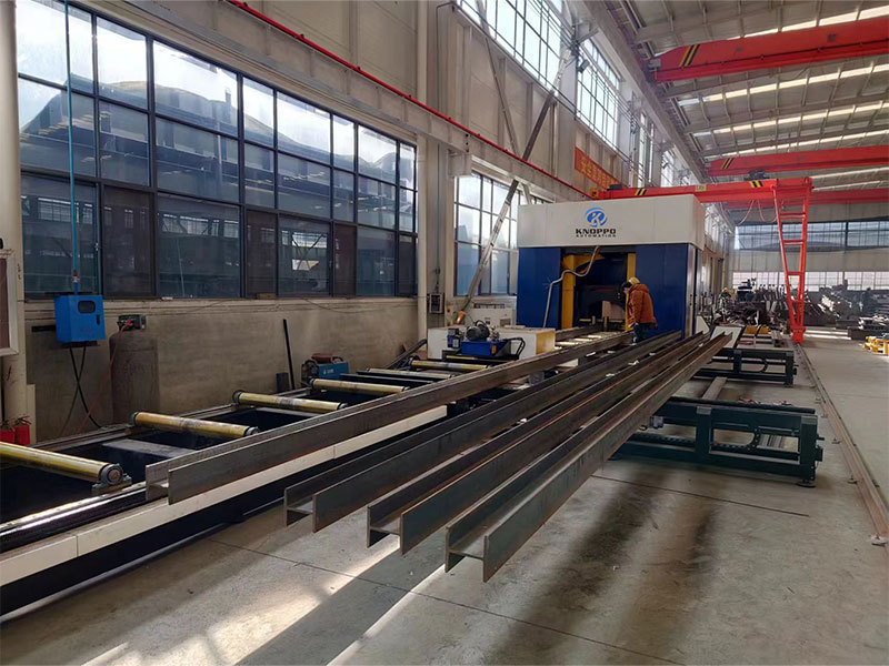 KT12 Rotary Table H Beam Laser Beveling Cutting Machine